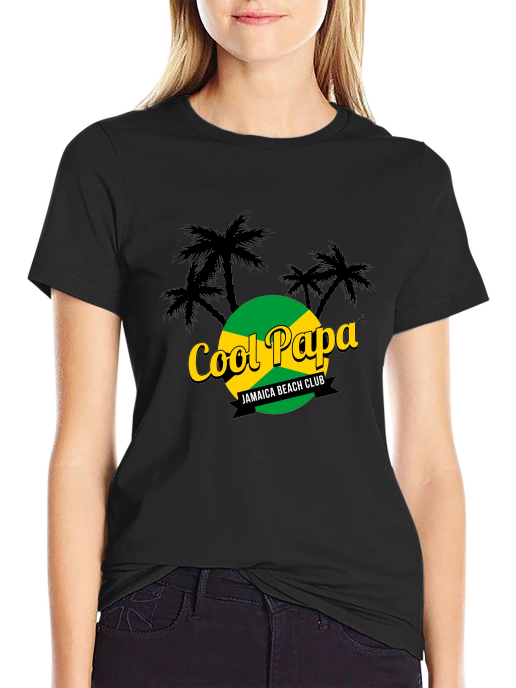 Cool Papa Jamaica Beach Club Black T-Shirt