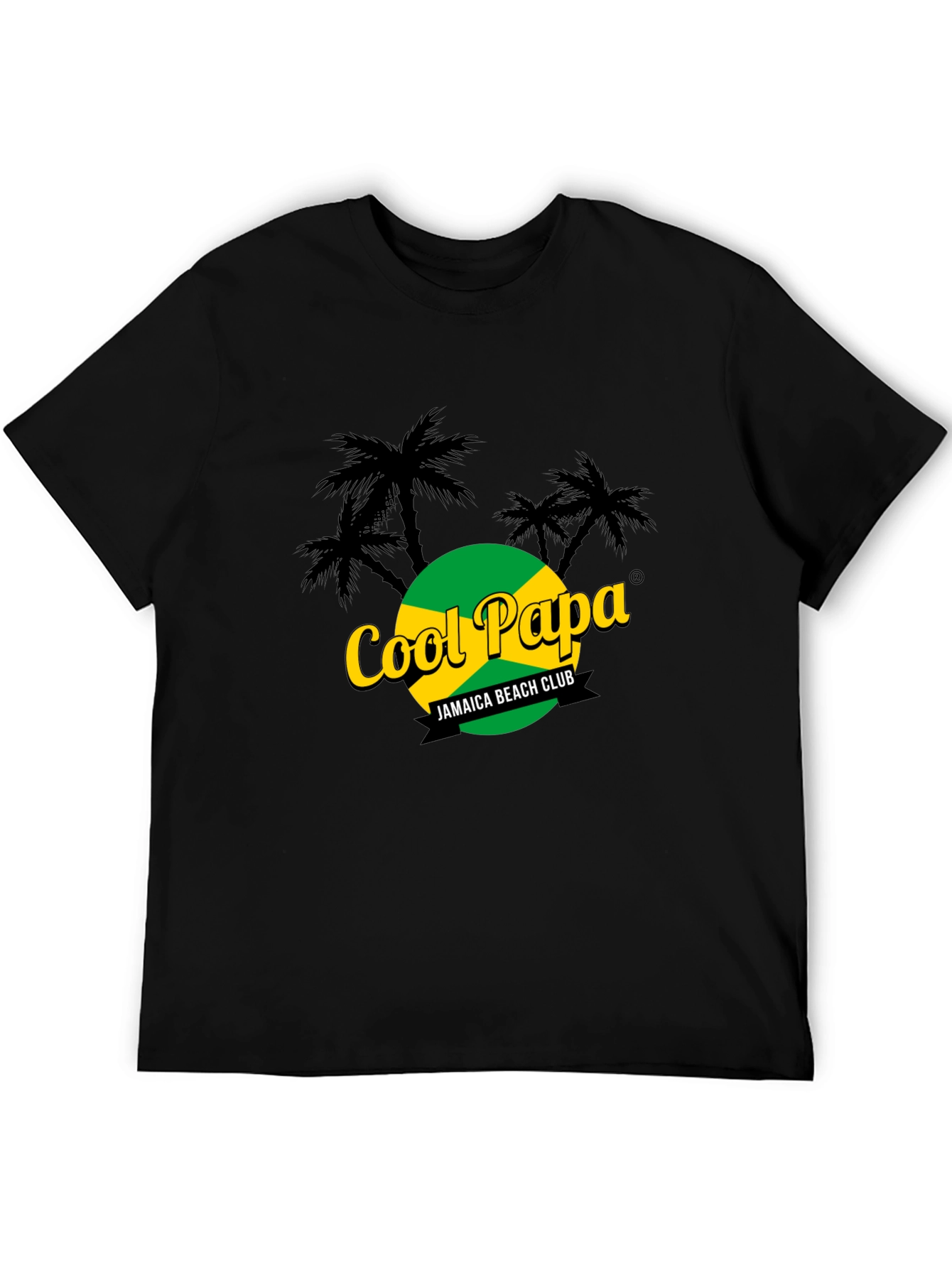 Cool Papa Jamaica Beach Club Black T-Shirt