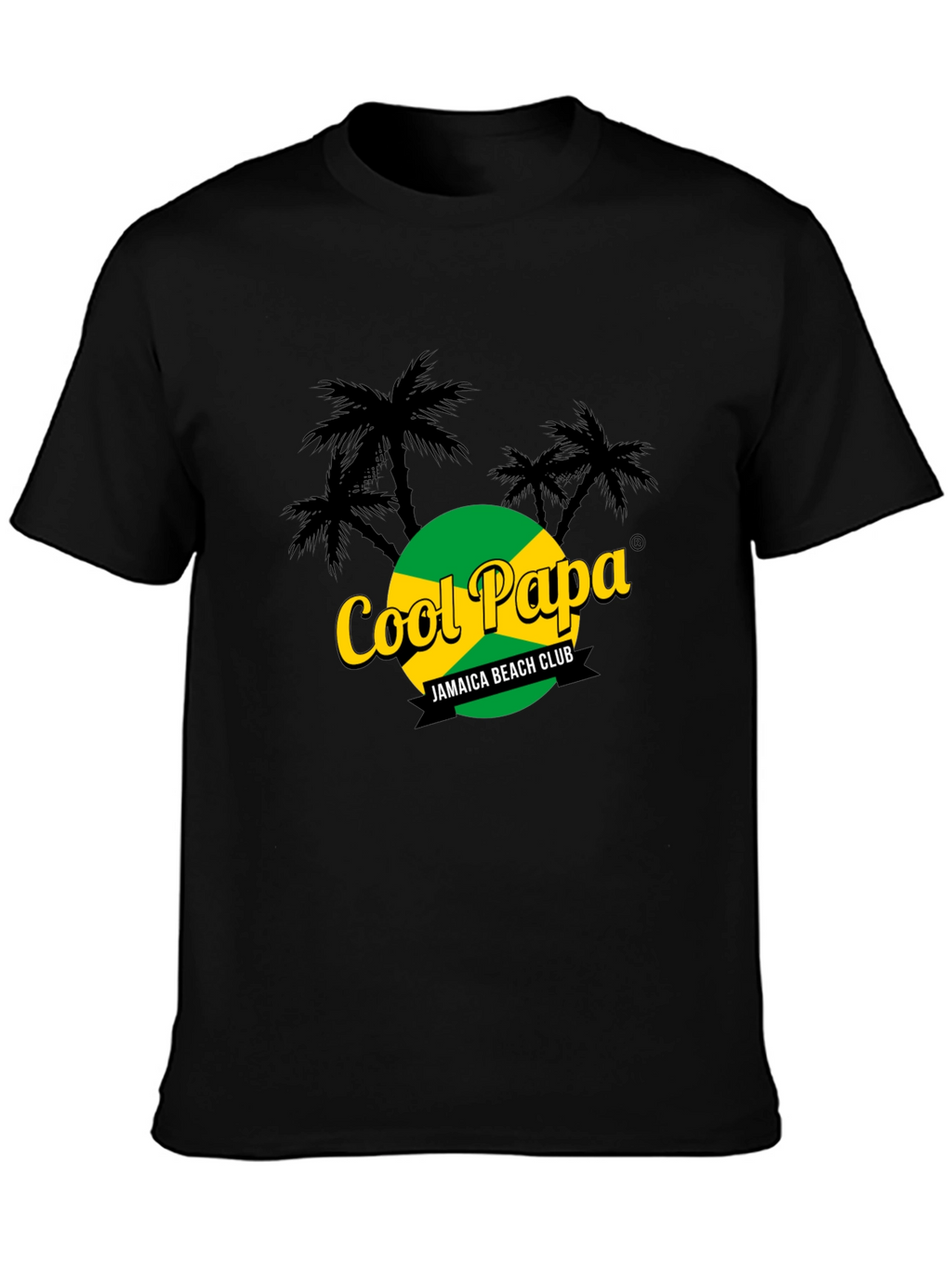 Cool Papa Jamaica Beach Club Black T-Shirt