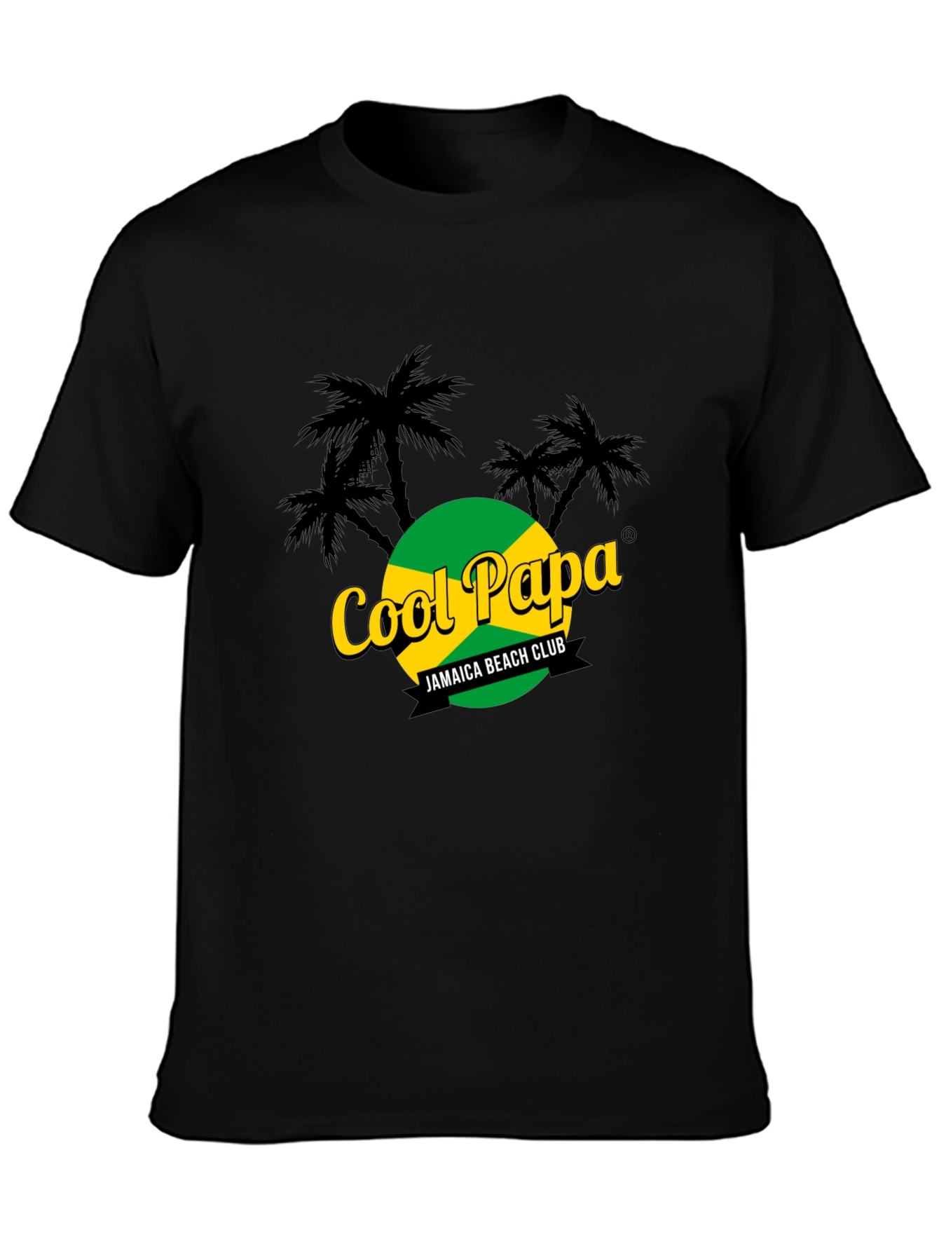 Cool Papa Jamaica Beach Club Black T-Shirt