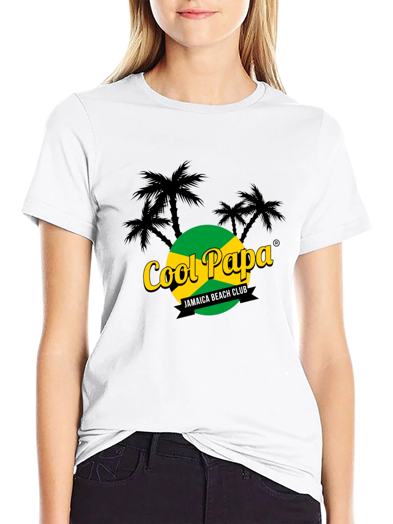 Cool Papa Jamaica Beach Club Black T-Shirt