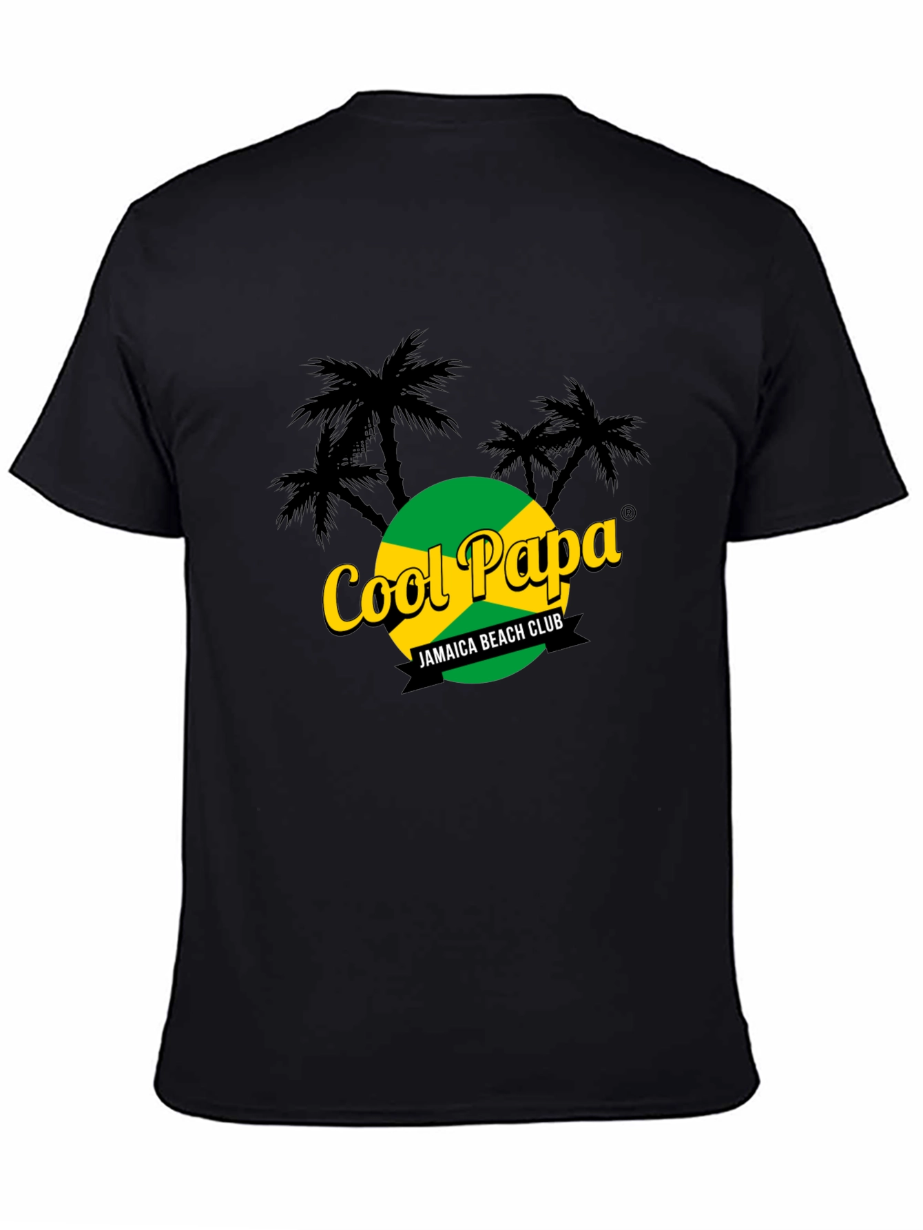 Cool Papa Jamaica Beach Club Black T-Shirt