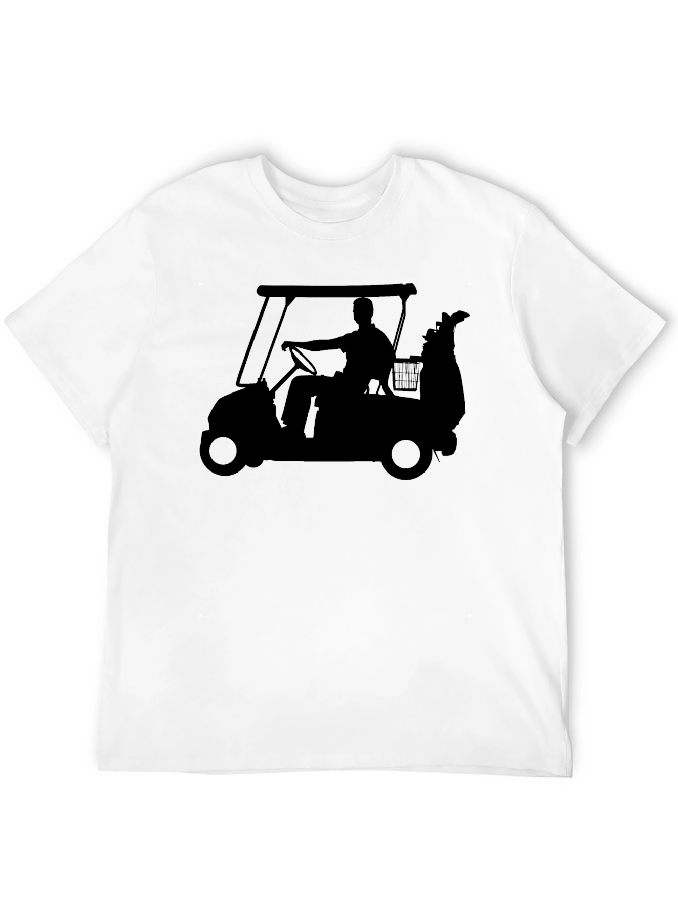 Golf Cart Silhouette T-Shirt - Classic Black Tee