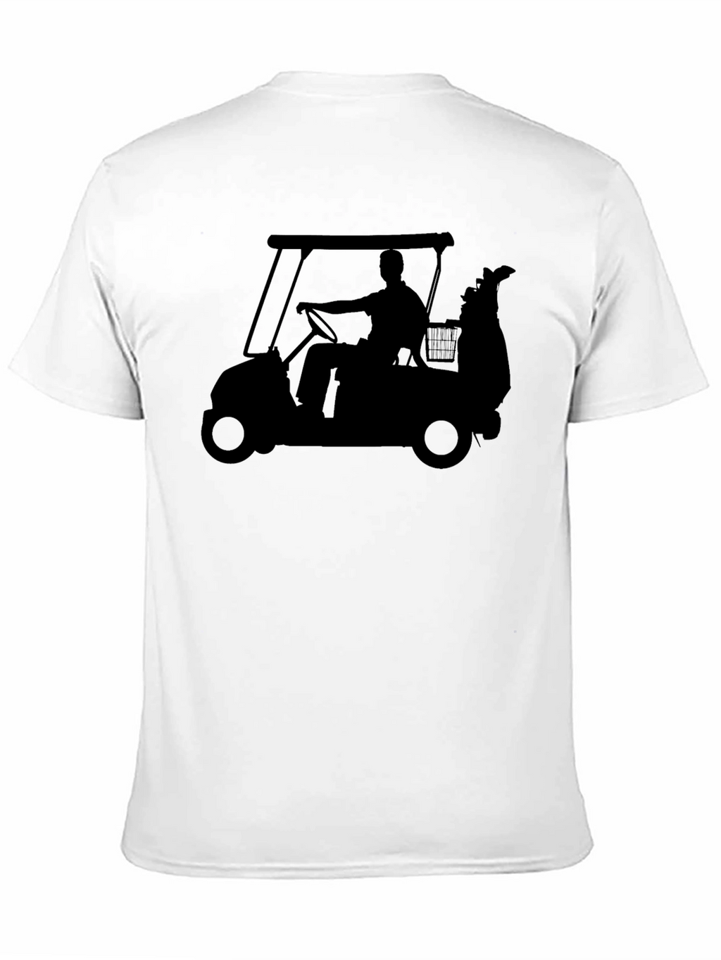 Golf Cart Silhouette T-Shirt - Classic Black Tee