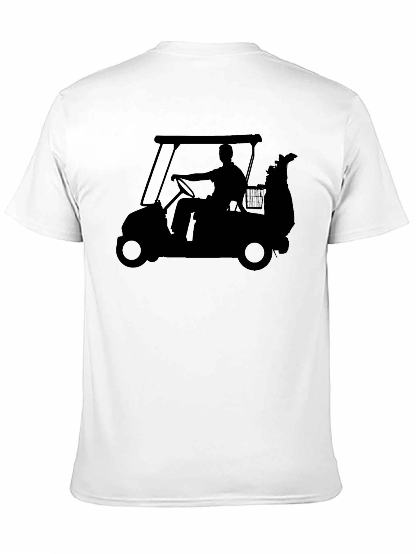 Golf Cart Silhouette T-Shirt - Classic Black Tee
