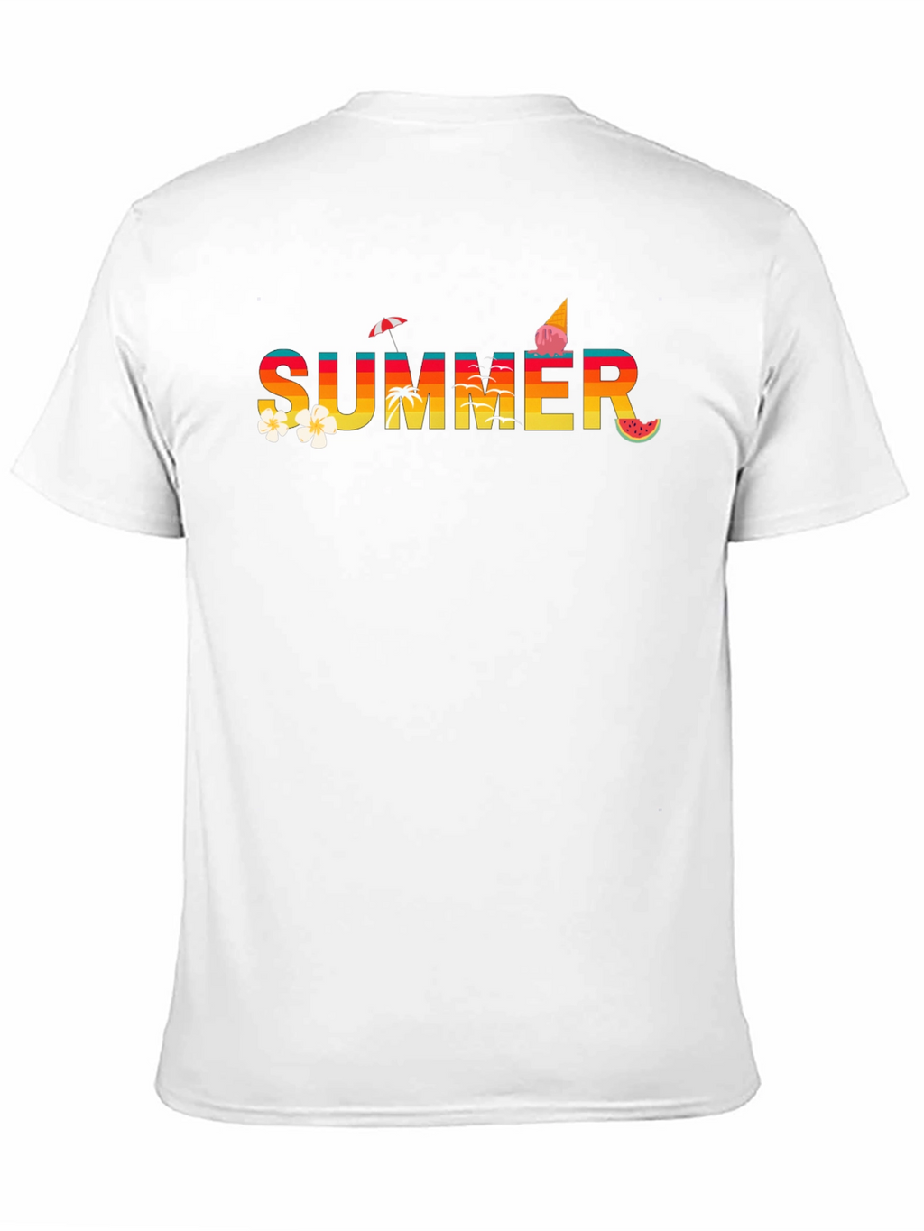 Summer Graphic Tee - Black Cotton T-Shirt