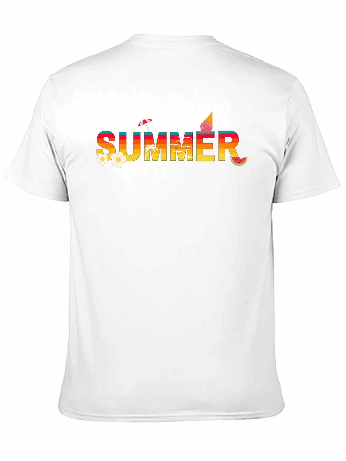 Summer Graphic Tee - Black Cotton T-Shirt