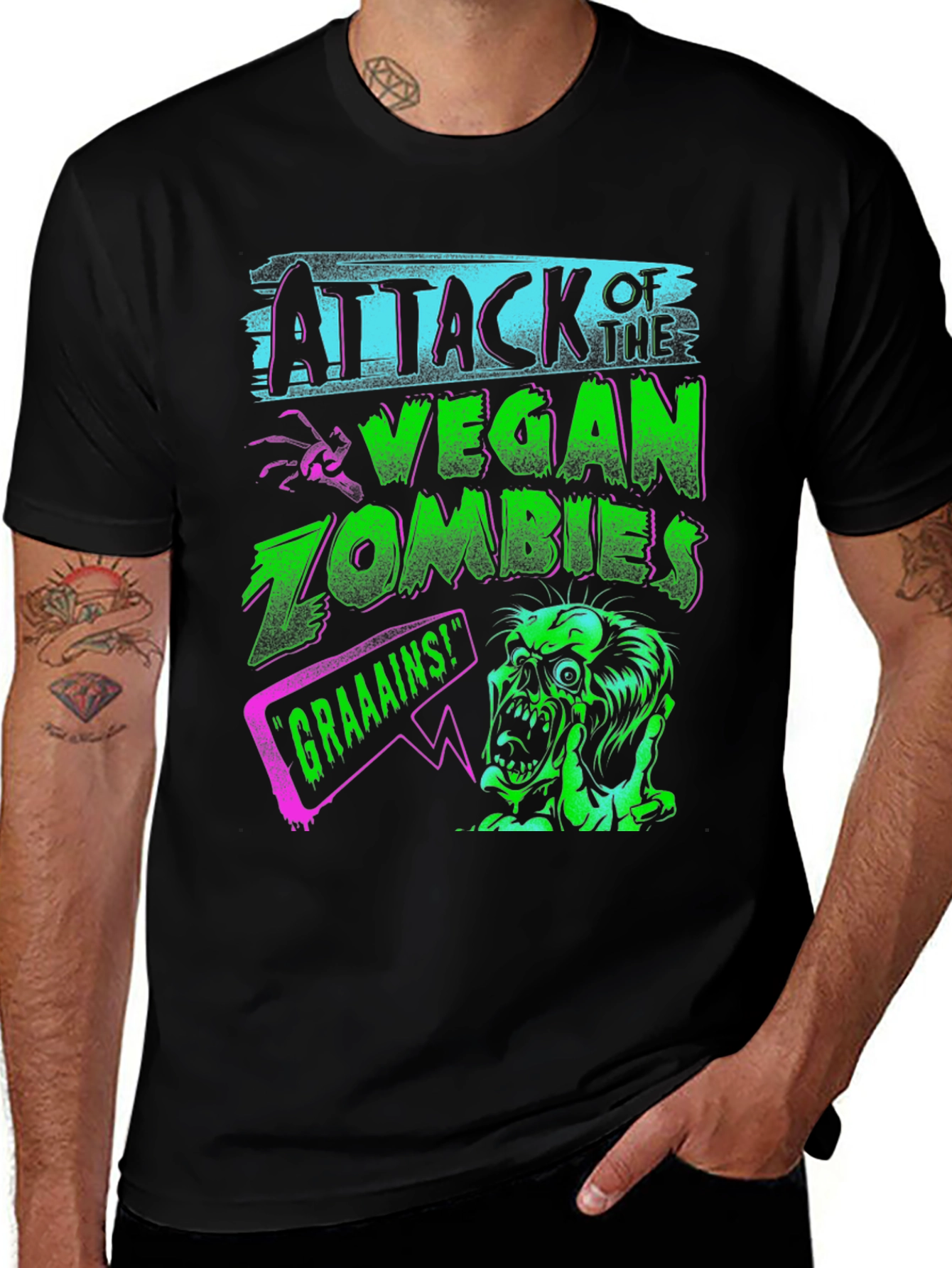 Attack of the Vegan Zombies Graphic Tee