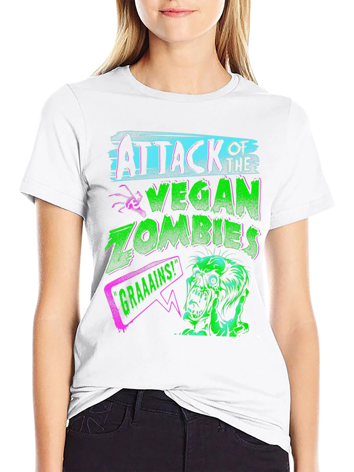 Attack of the Vegan Zombies Graphic Tee