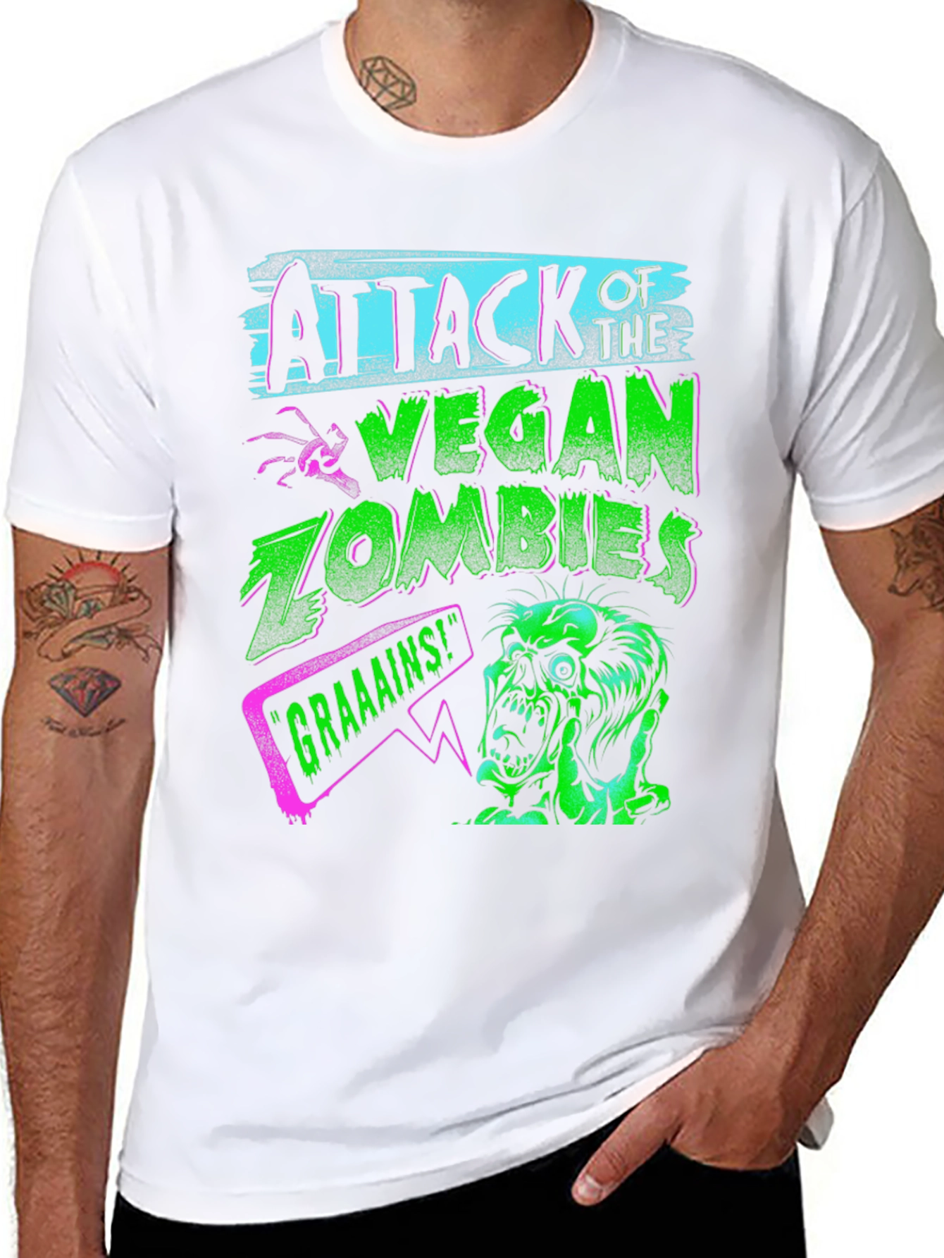 Attack of the Vegan Zombies Graphic Tee