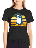 Dabbing Penguin T-Shirt - Cool Retro Style