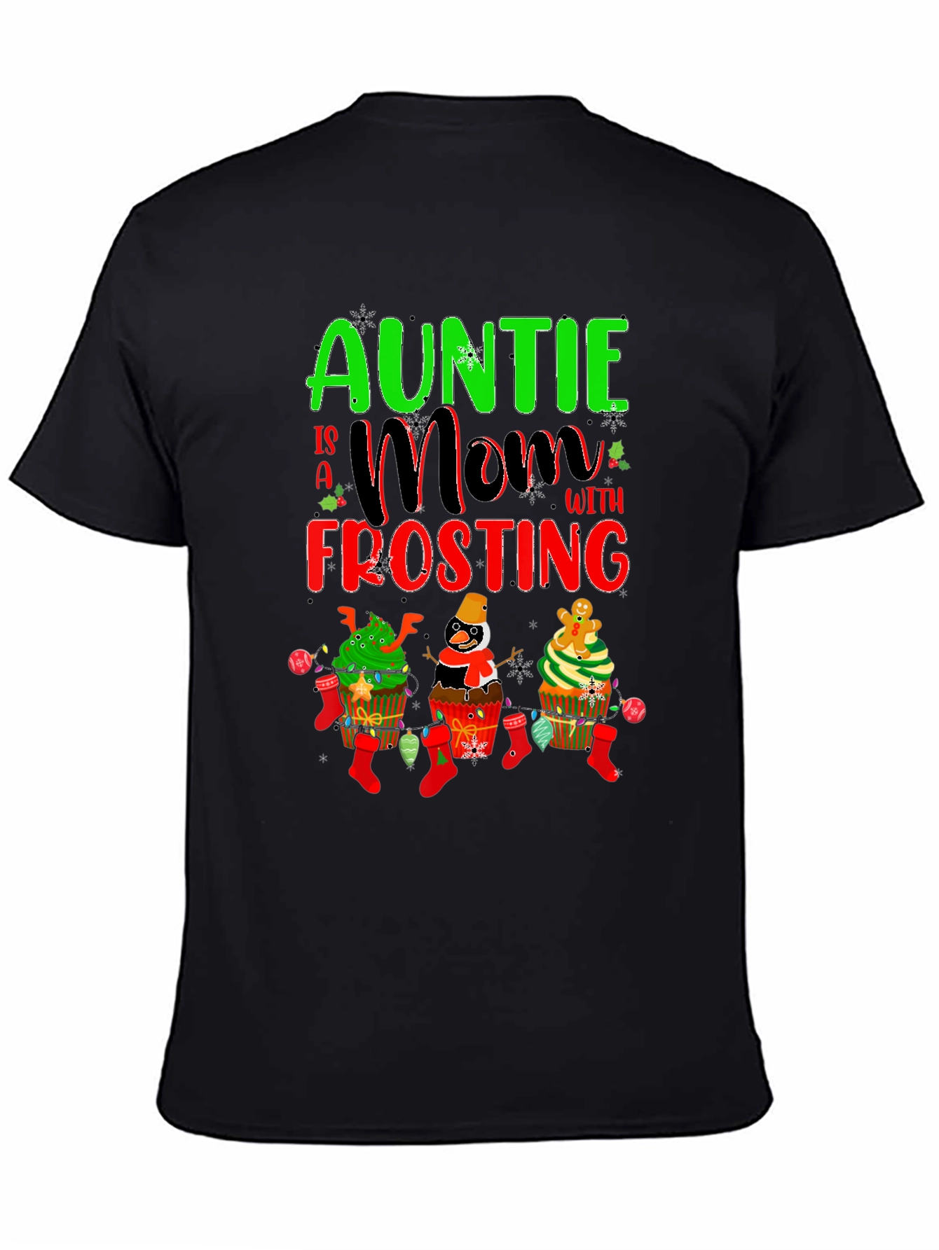 Auntie Mom with Frosting Christmas T-Shirt