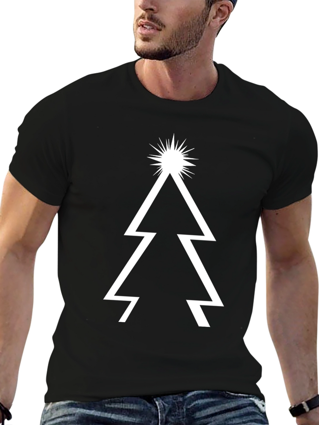 Modern Christmas Tree Graphic Tee