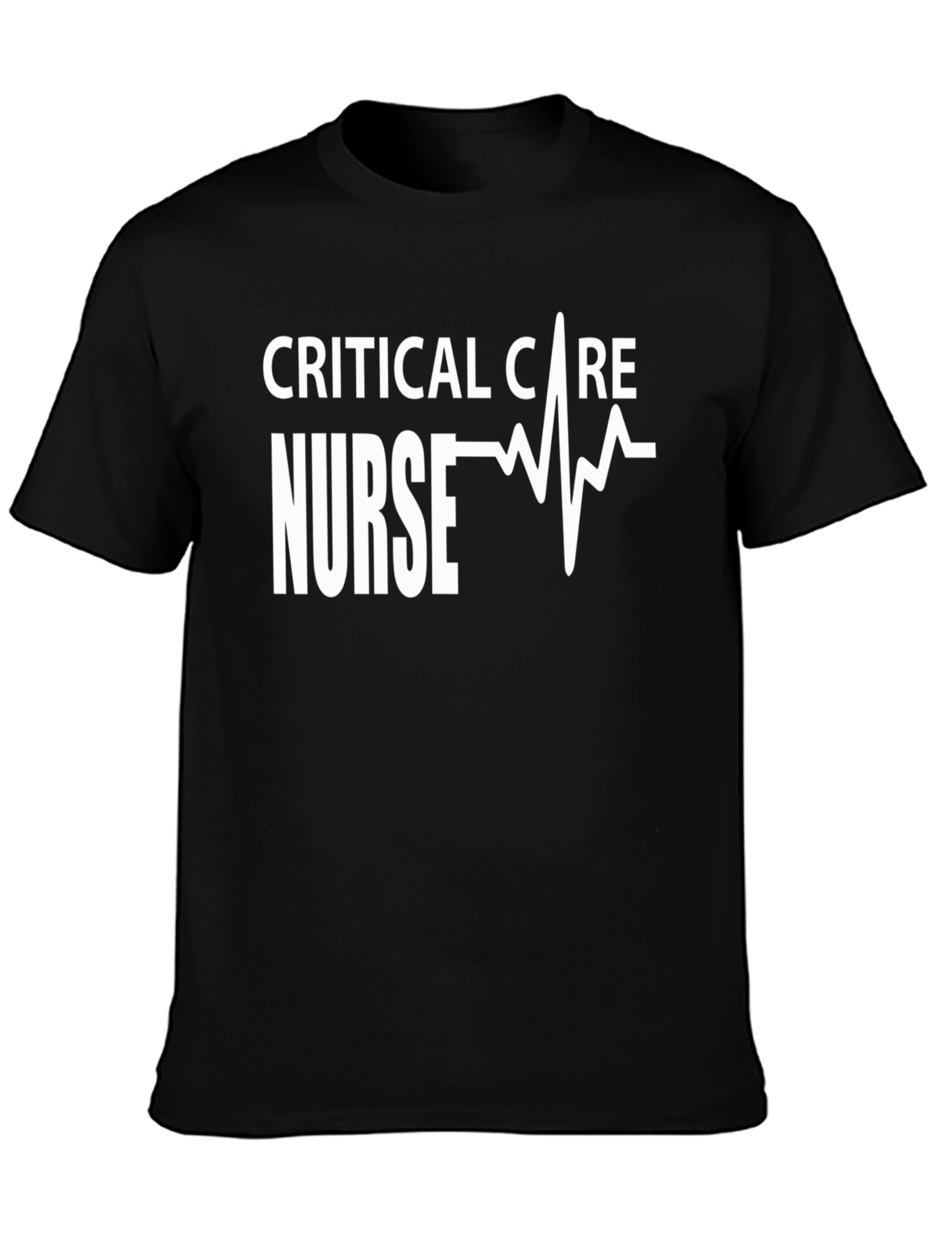 Critical Care Nurse T-Shirt - Heartbeat Design