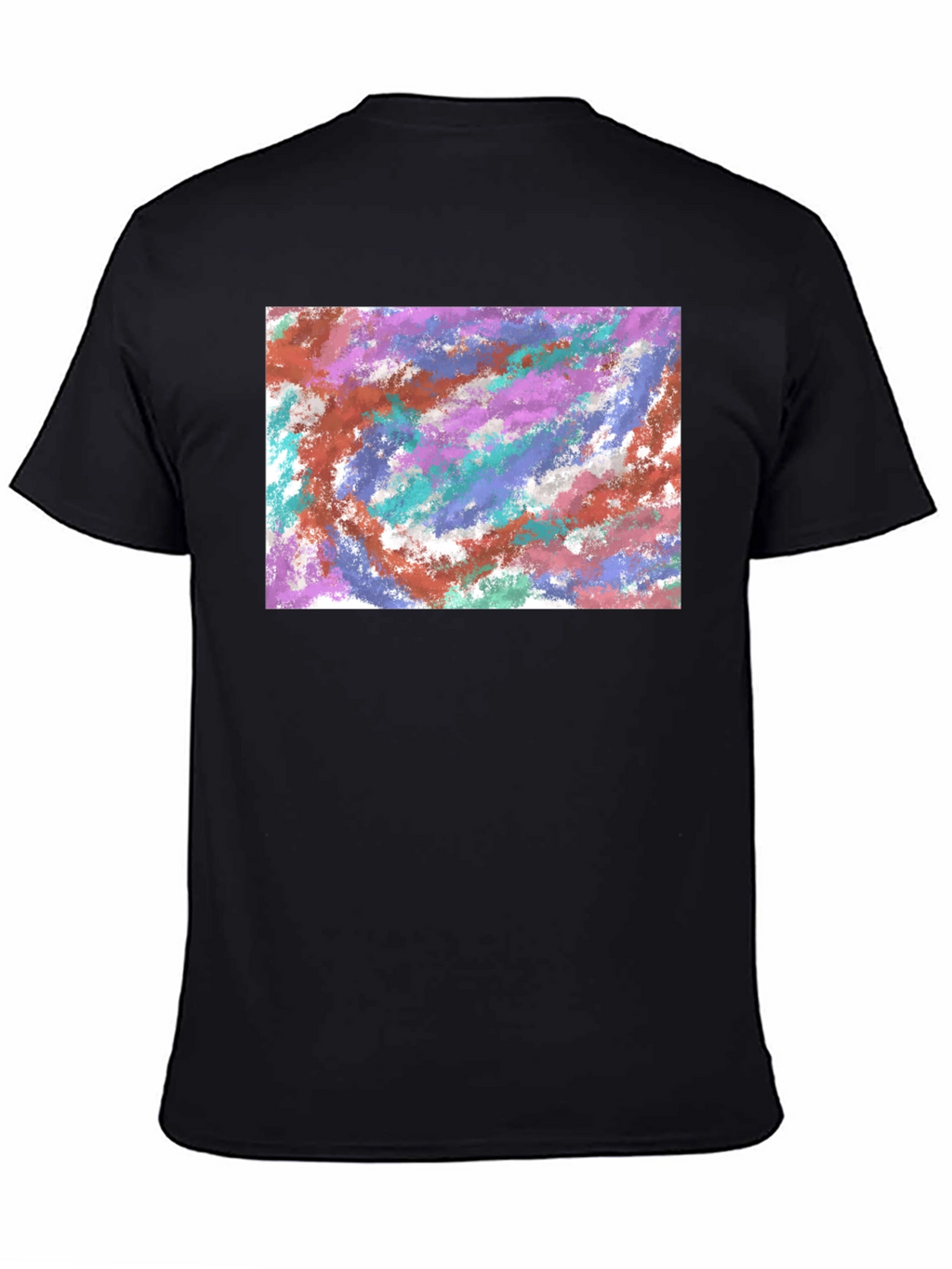 Abstract Paint Swirl Black T-Shirt