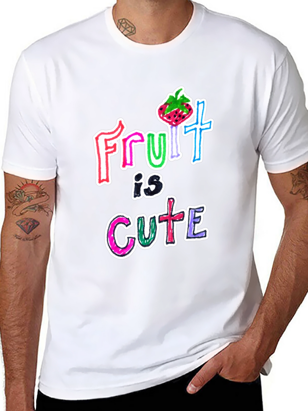 Fruit Is Cute Graphic Tee - Trendy Unisex T-Shirt