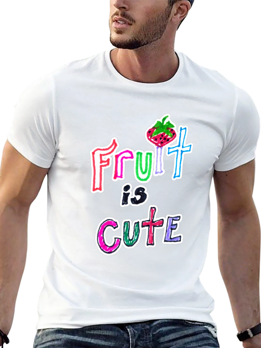 Fruit Is Cute Graphic Tee - Trendy Unisex T-Shirt