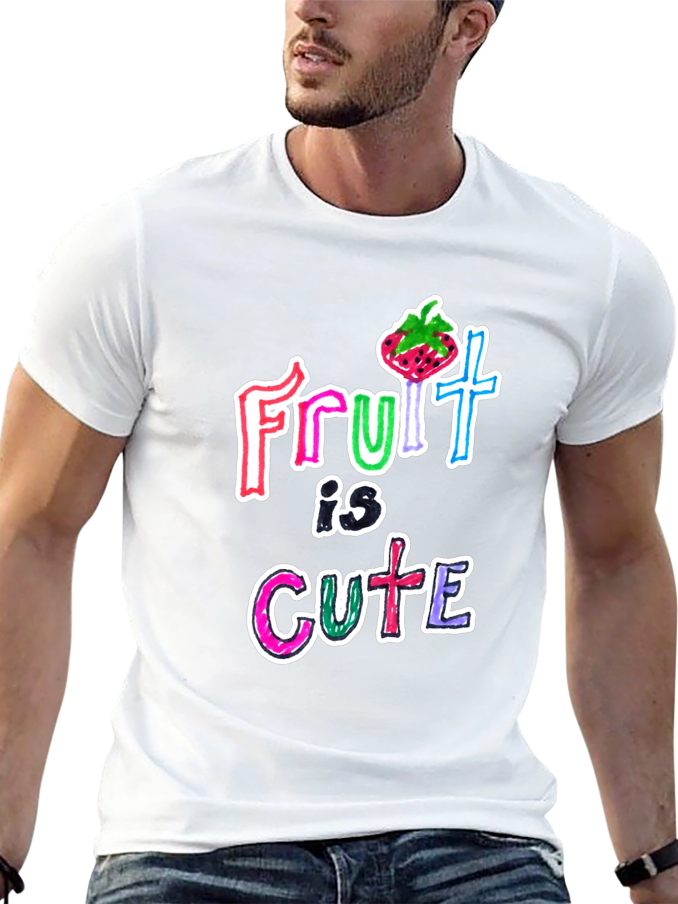 Fruit Is Cute Graphic Tee - Trendy Unisex T-Shirt