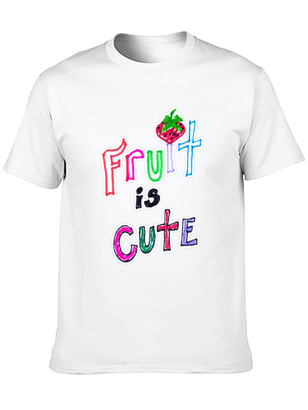 Fruit Is Cute Graphic Tee - Trendy Unisex T-Shirt