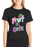 Fruit Is Cute Graphic Tee - Trendy Unisex T-Shirt