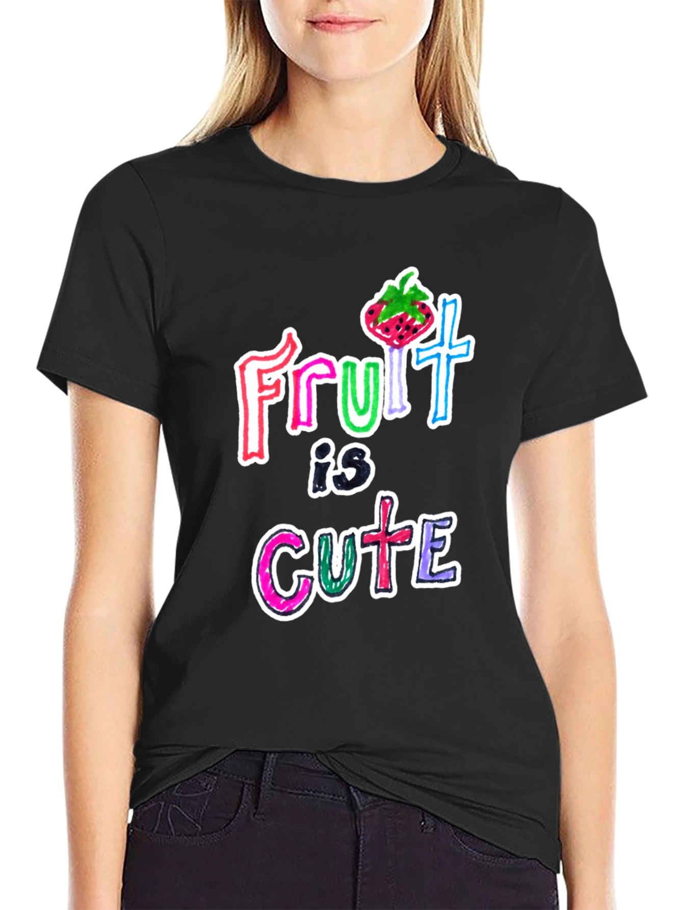 Fruit Is Cute Graphic Tee - Trendy Unisex T-Shirt