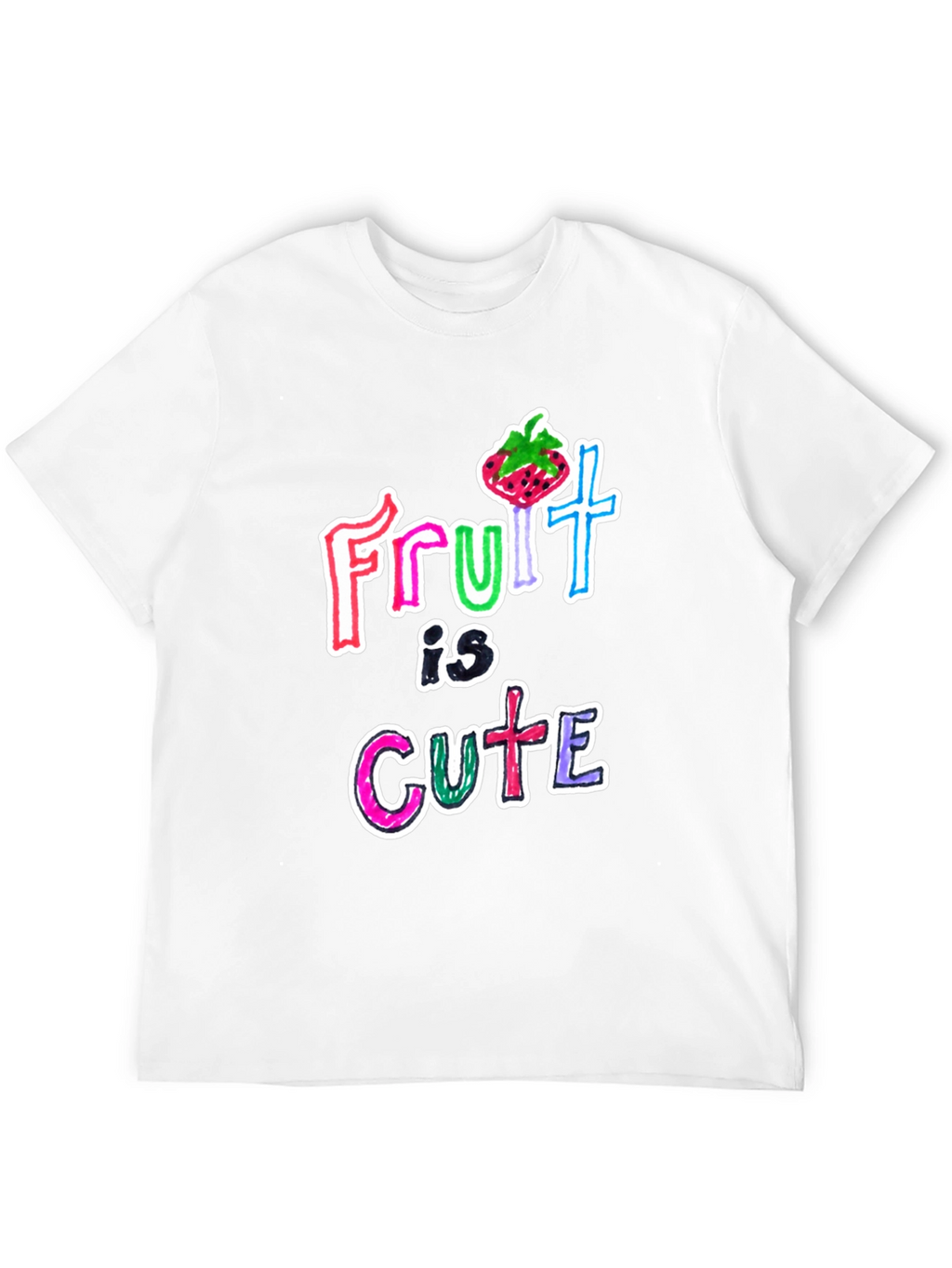 Fruit Is Cute Graphic Tee - Trendy Unisex T-Shirt