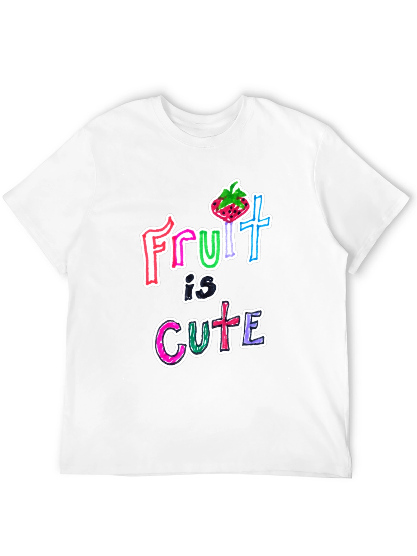 Fruit Is Cute Graphic Tee - Trendy Unisex T-Shirt