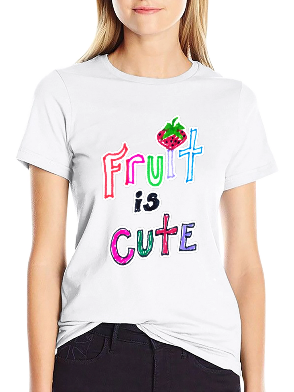 Fruit Is Cute Graphic Tee - Trendy Unisex T-Shirt