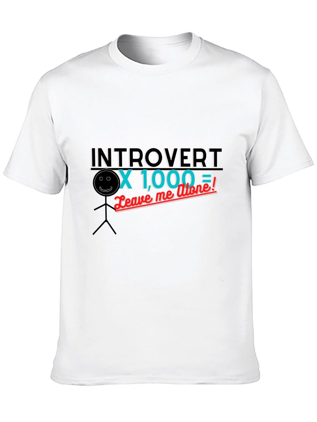 Introvert x 1000 Black Graphic T-Shirt