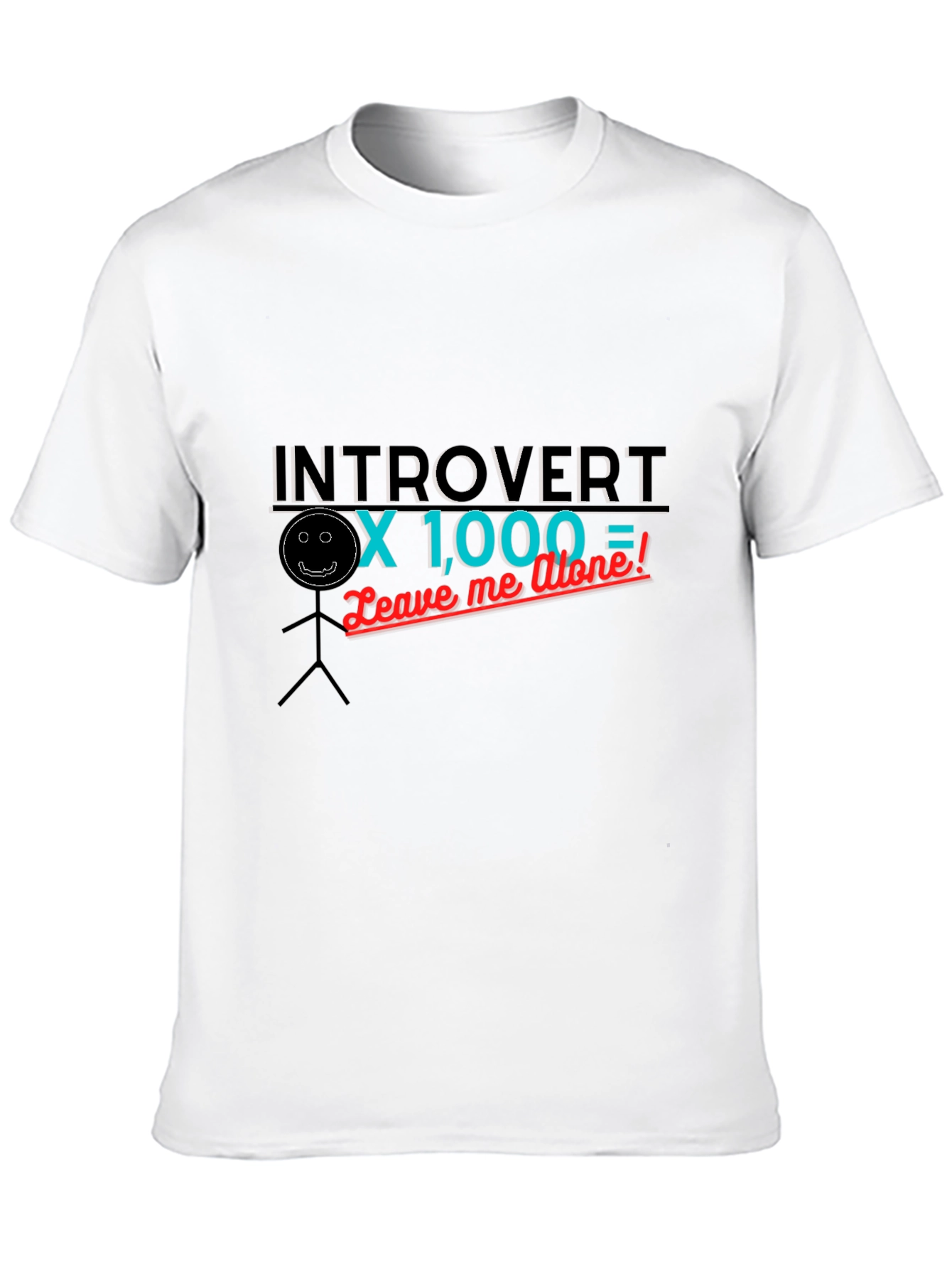 Introvert x 1000 Black Graphic T-Shirt