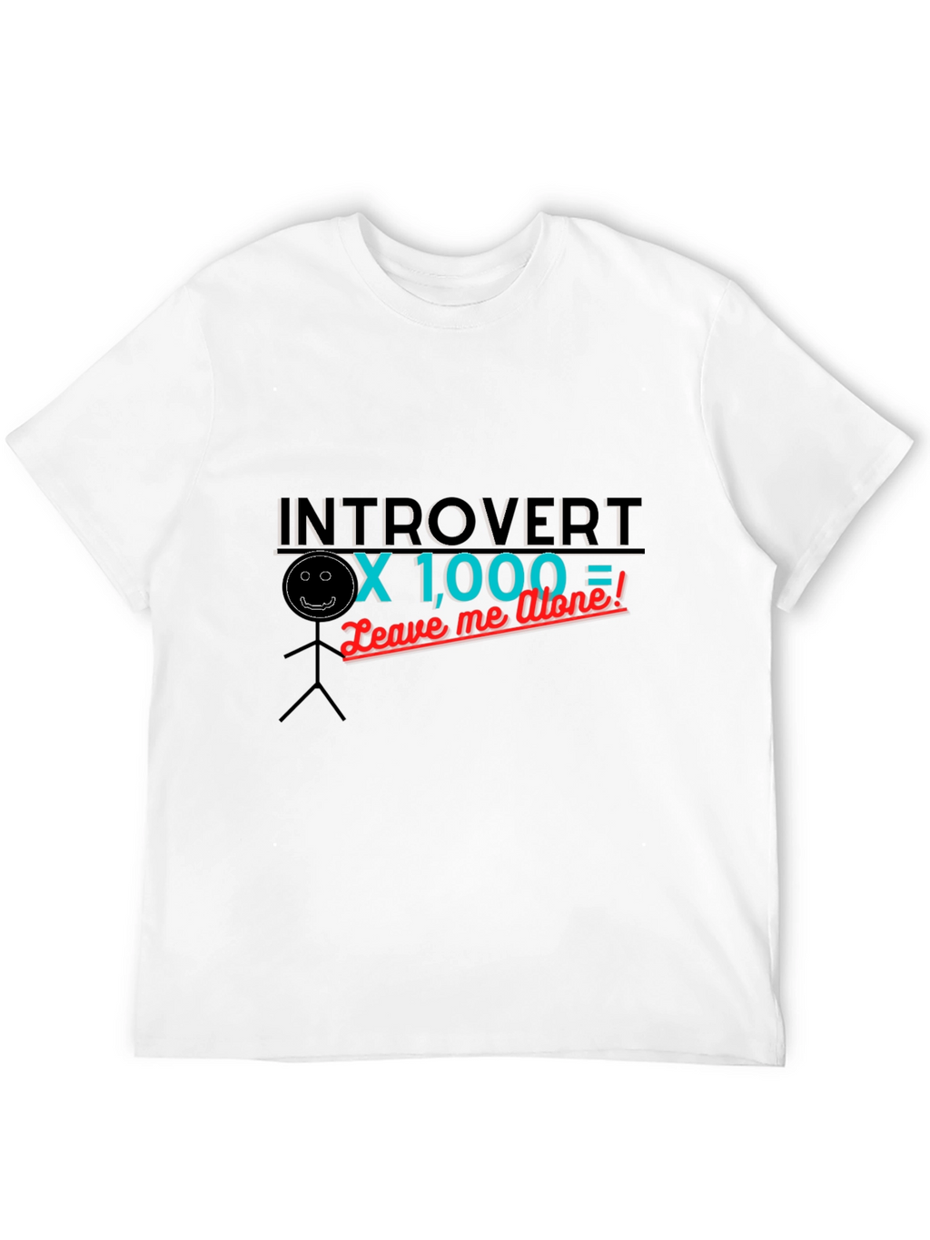 Introvert x 1000 Black Graphic T-Shirt