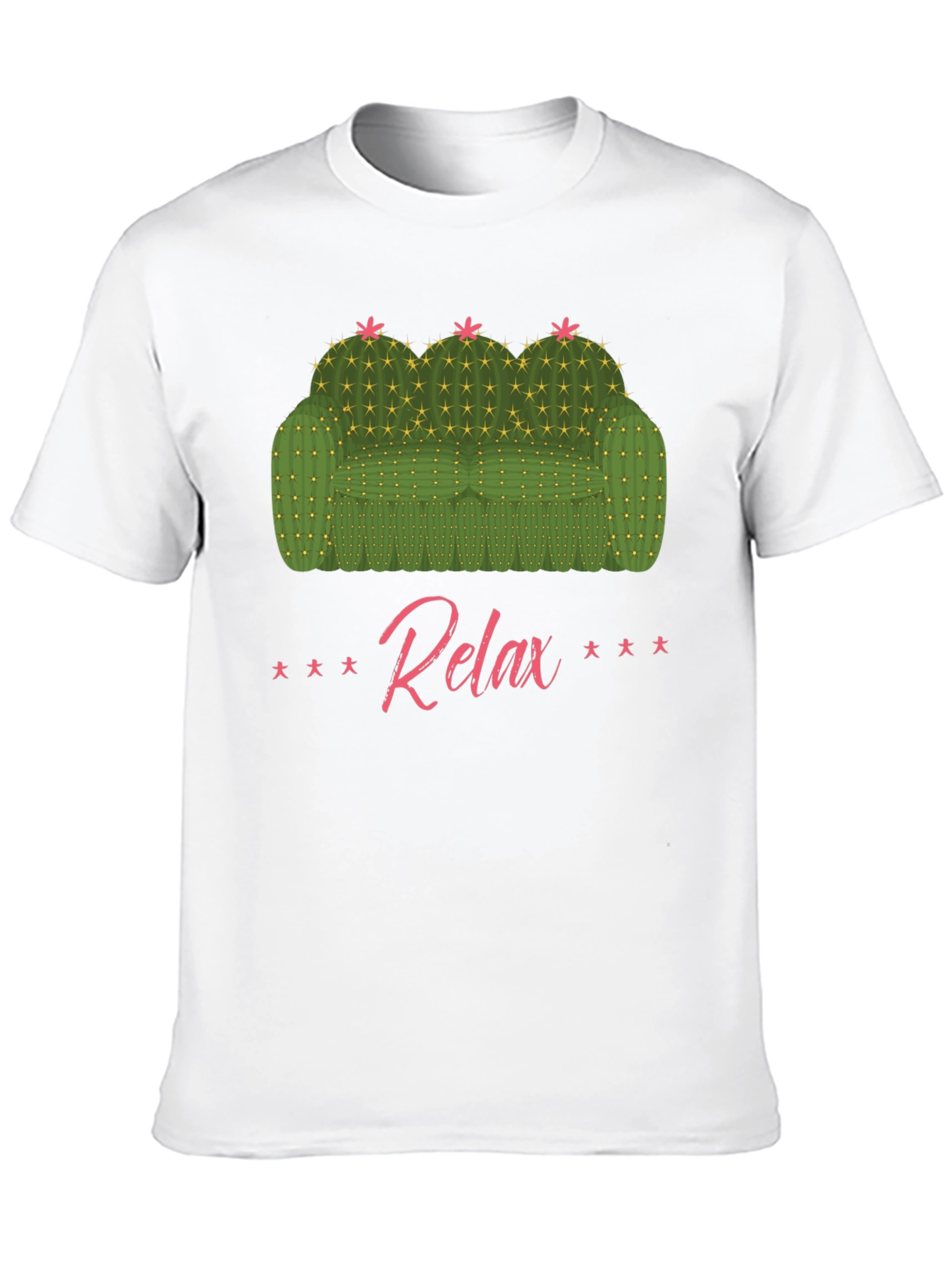 Relax Cactus Couch Graphic T-Shirt