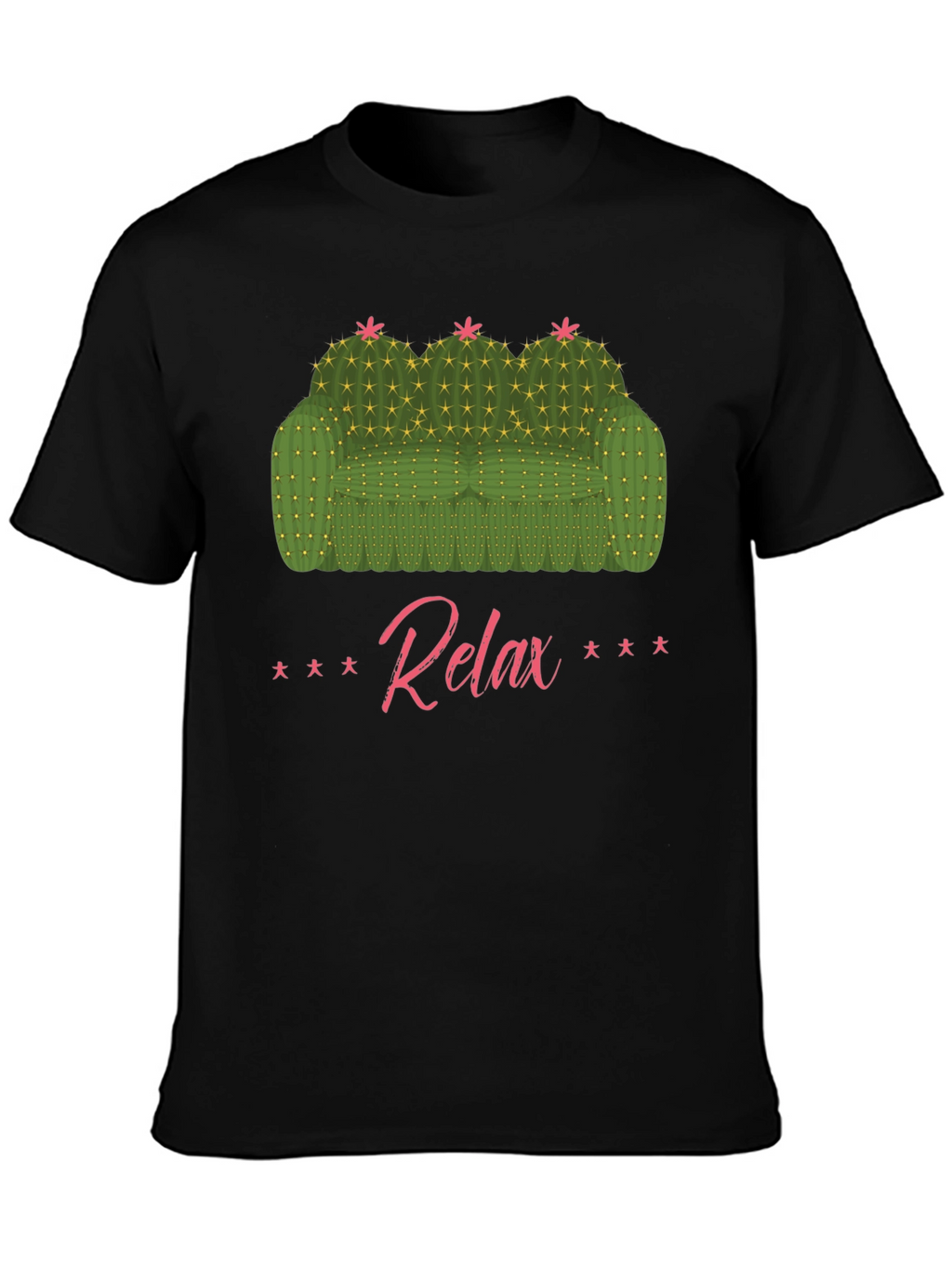 Relax Cactus Couch Graphic T-Shirt