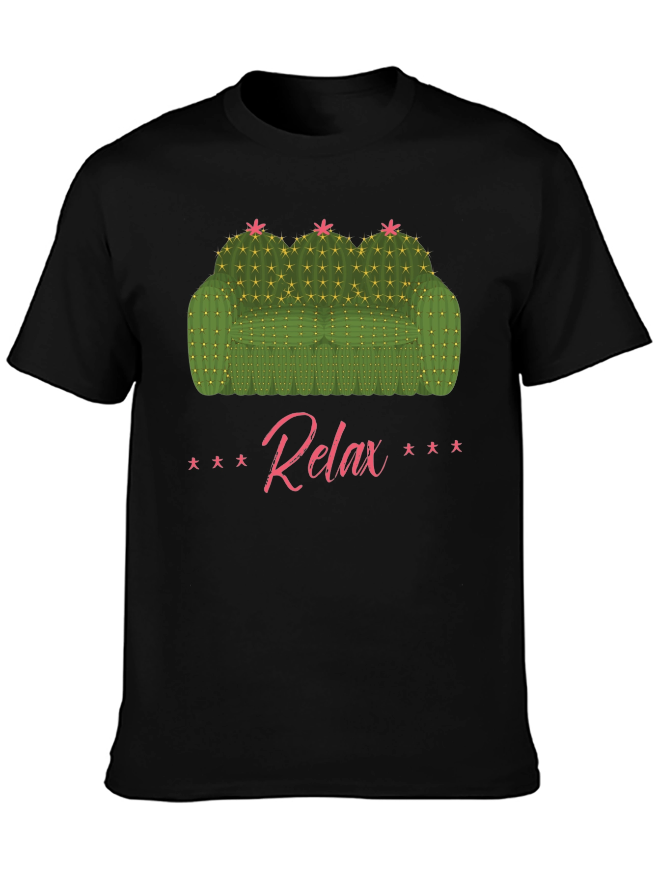 Relax Cactus Couch Graphic T-Shirt