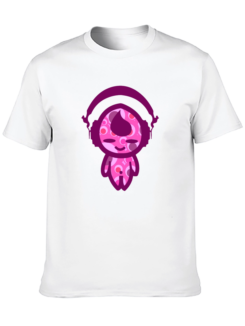 Cute Cartoon Character Black T-Shirt