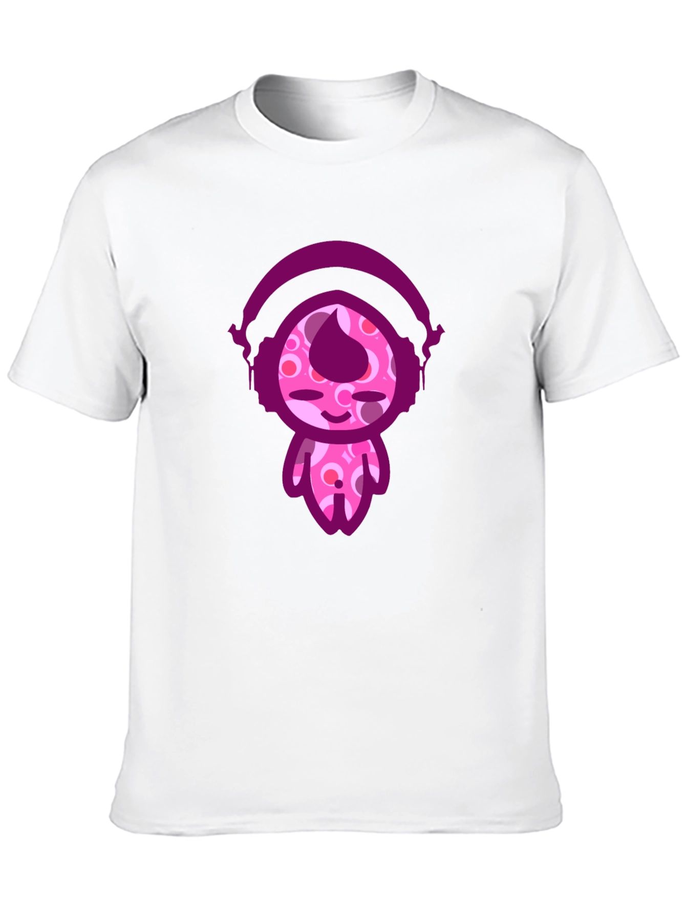 Cute Cartoon Character Black T-Shirt