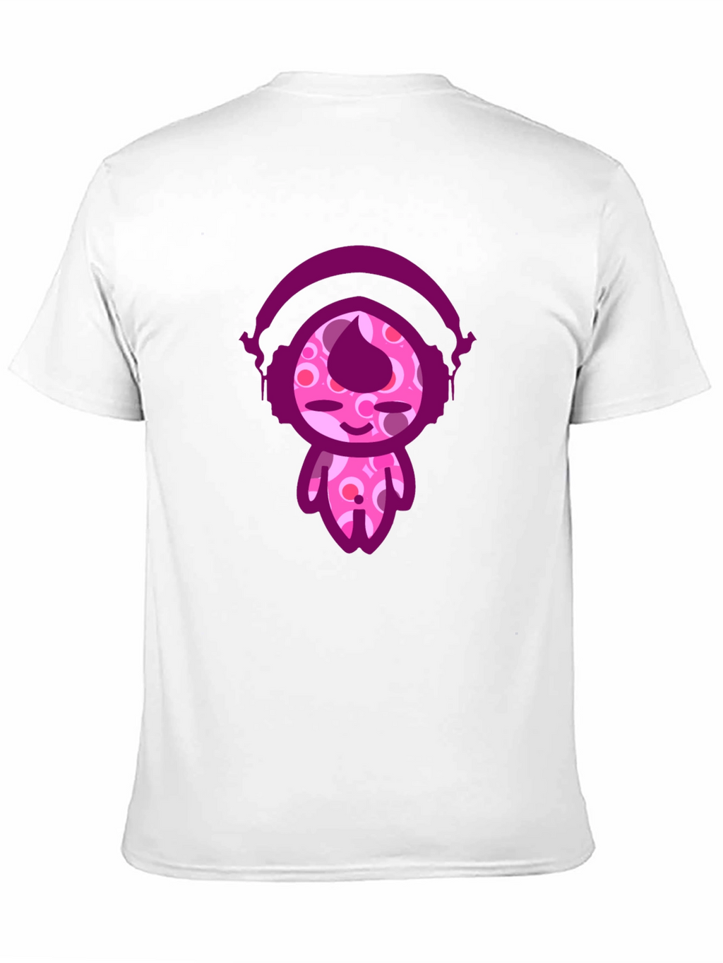 Cute Cartoon Character Black T-Shirt
