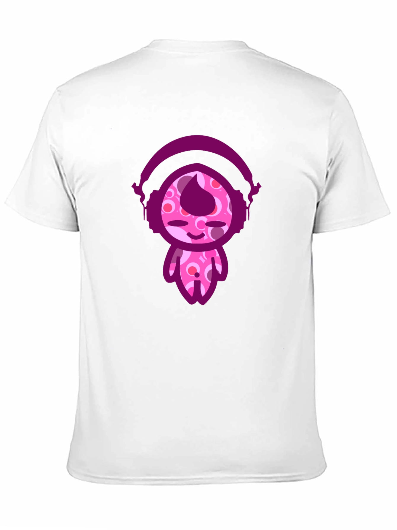 Cute Cartoon Character Black T-Shirt
