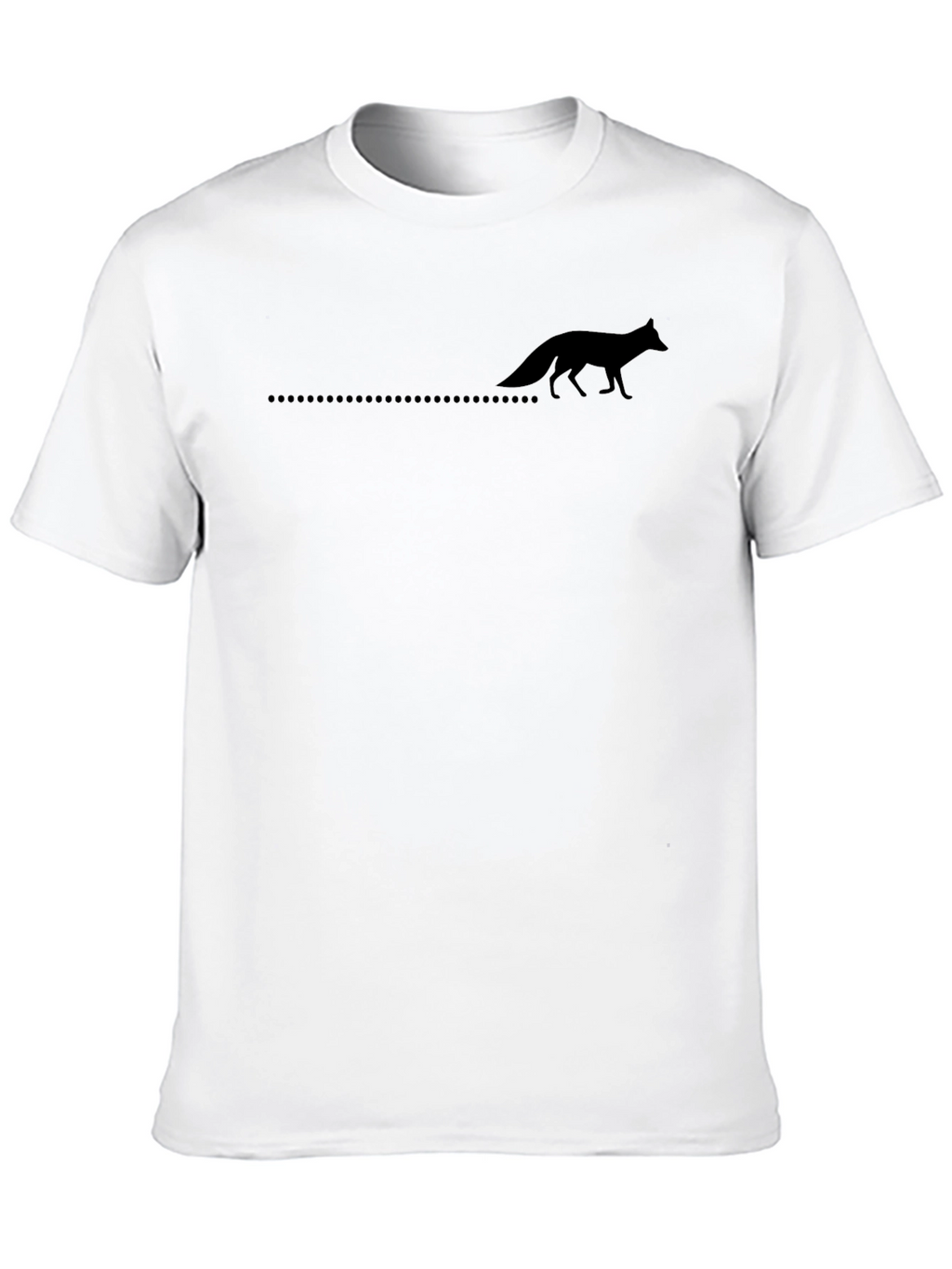 Sleek Black Fox Silhouette T-Shirt