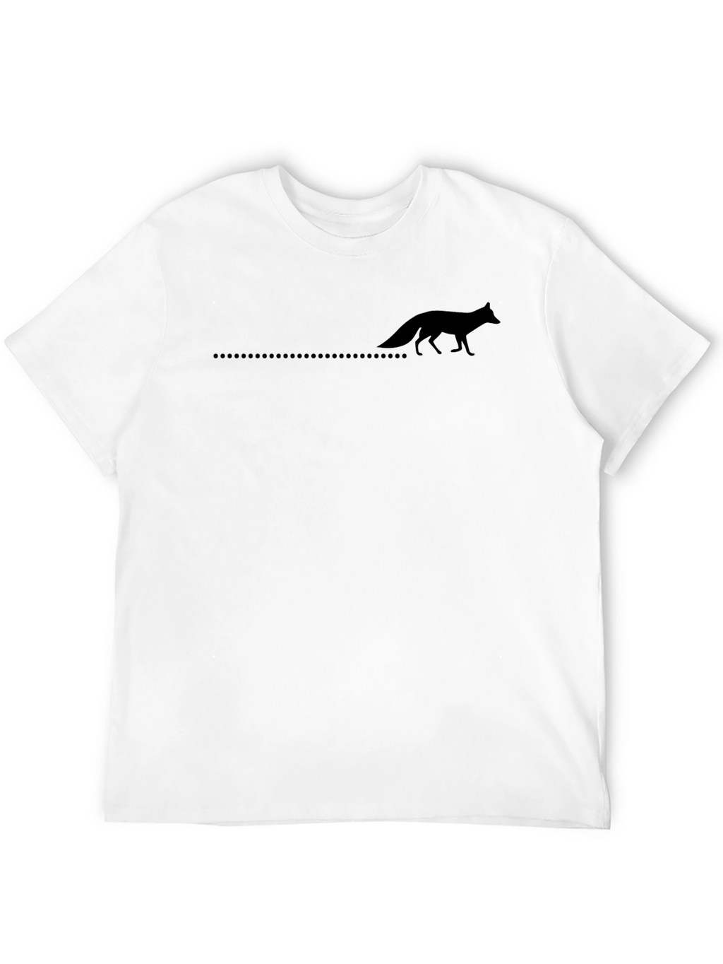 Sleek Black Fox Silhouette T-Shirt