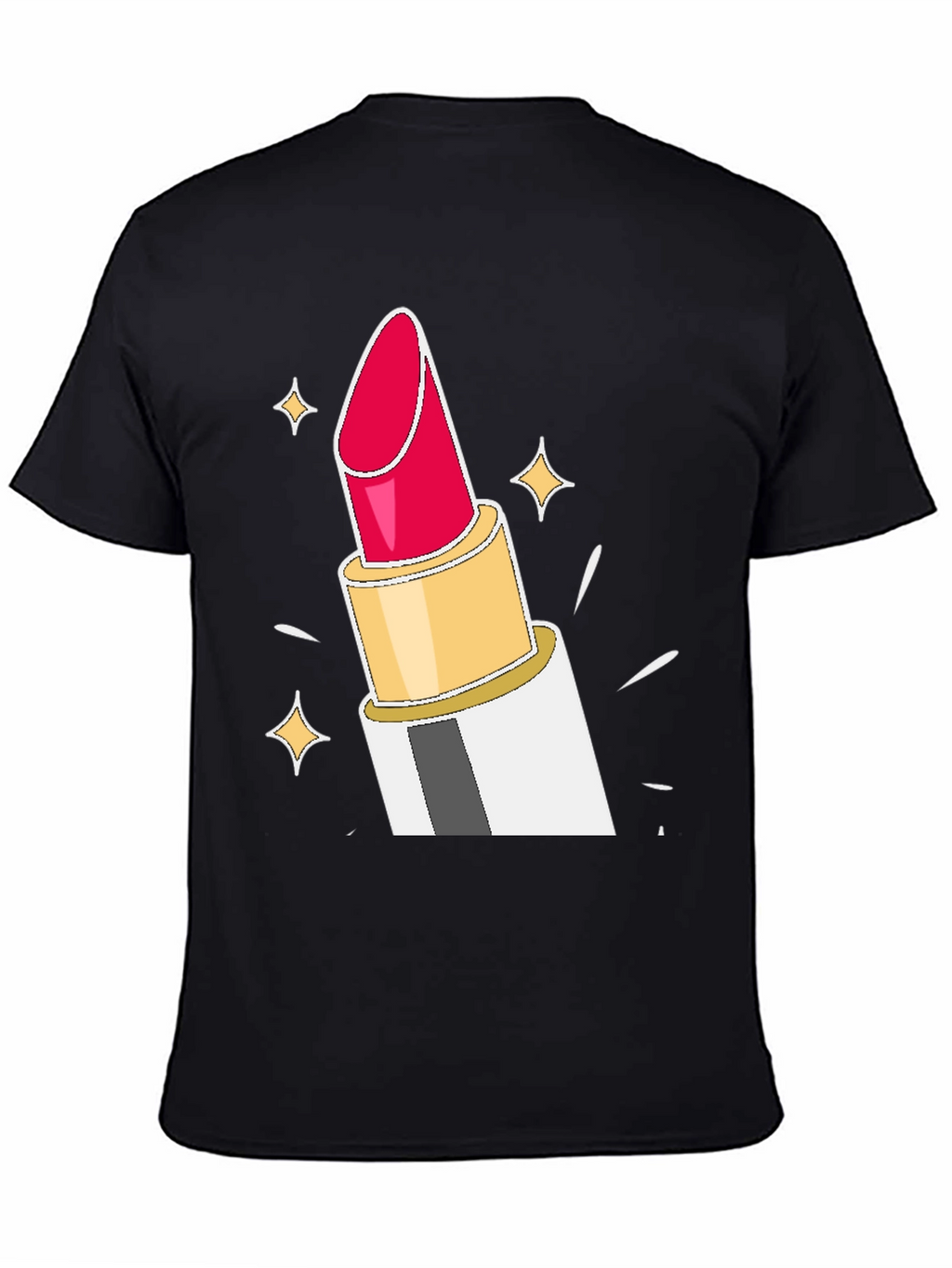 Lipstick Sparkle Graphic Tee - Black