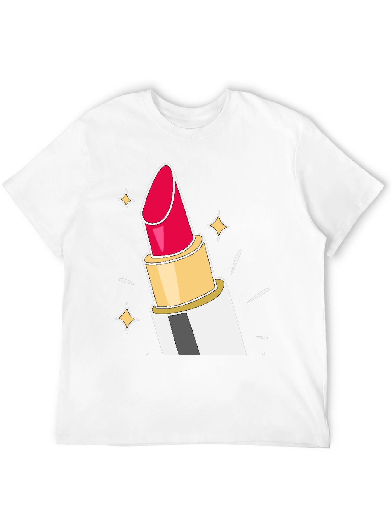 Lipstick Sparkle Graphic Tee - Black