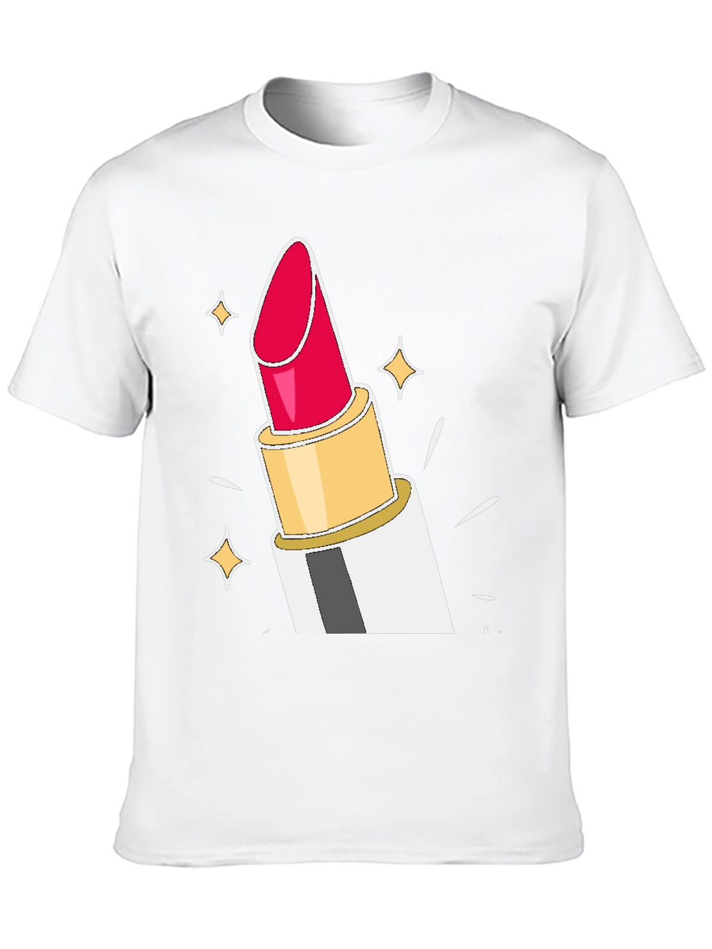 Lipstick Sparkle Graphic Tee - Black