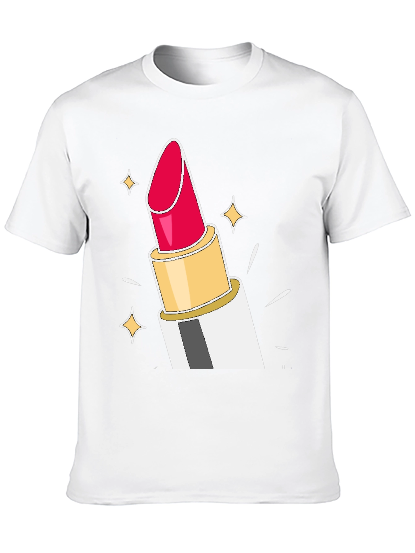 Lipstick Sparkle Graphic Tee - Black