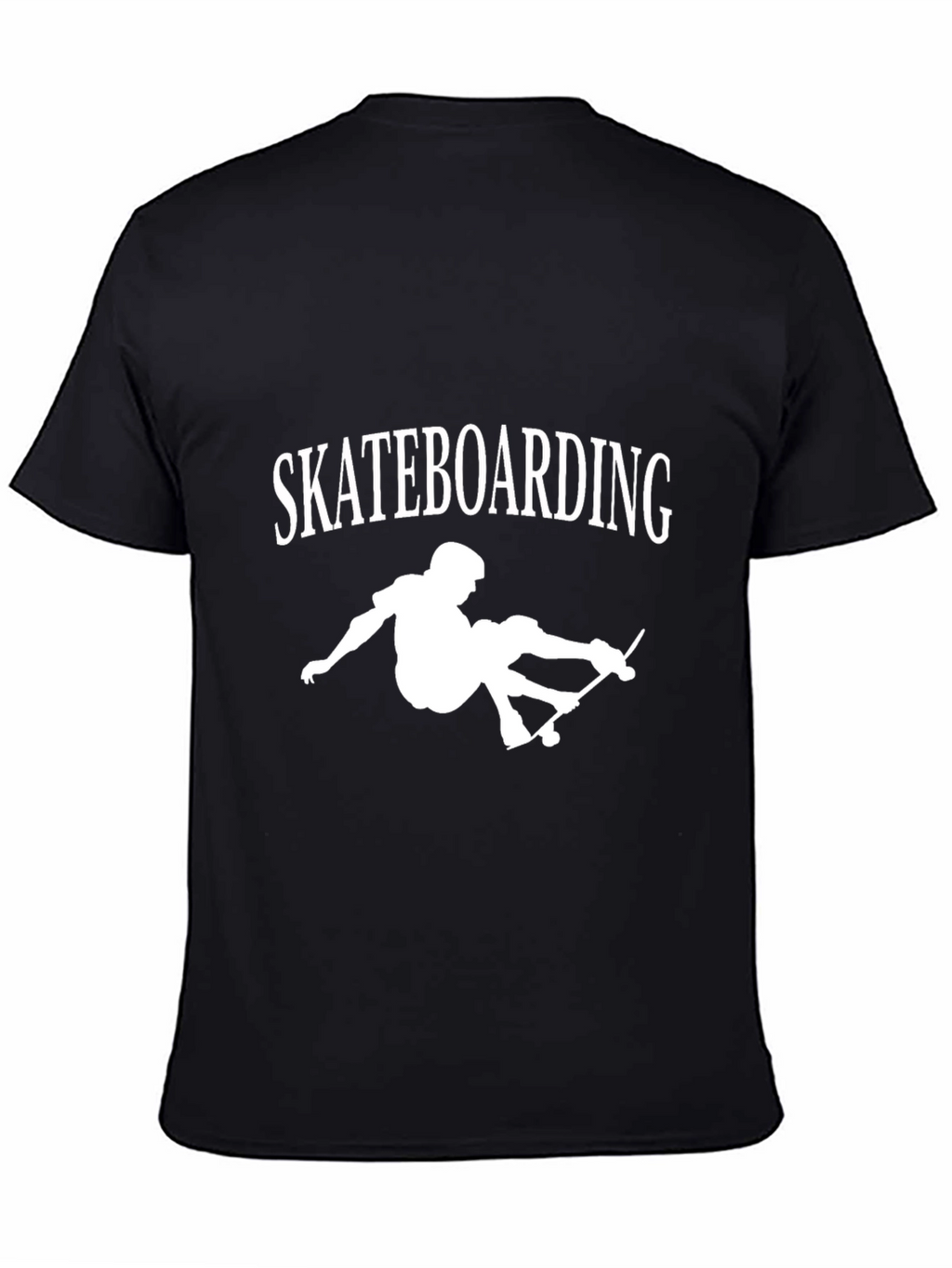 Skateboarding Graphic Tee - Casual Black T-Shirt