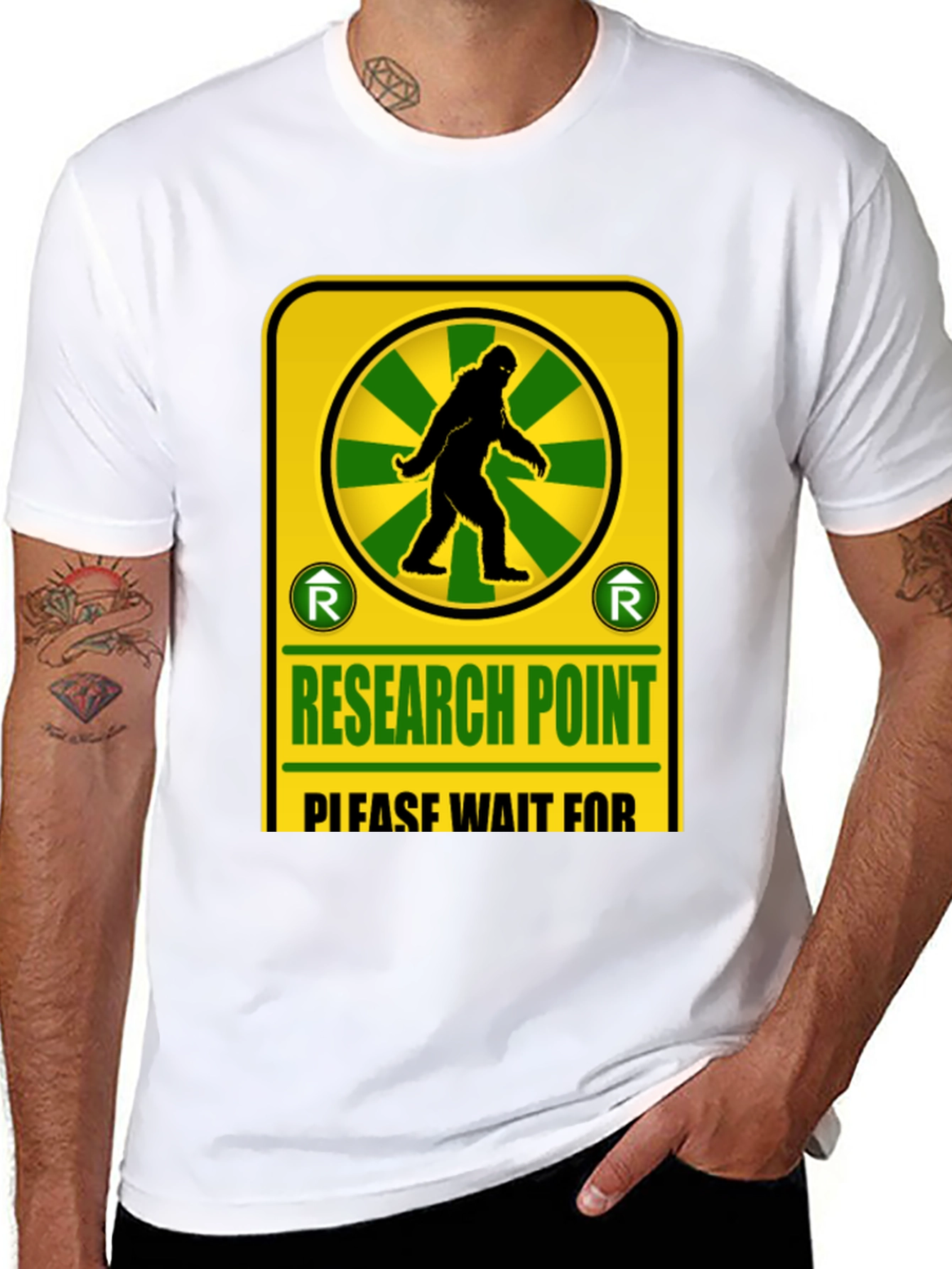 Research Point Bigfoot T-Shirt Novelty Design