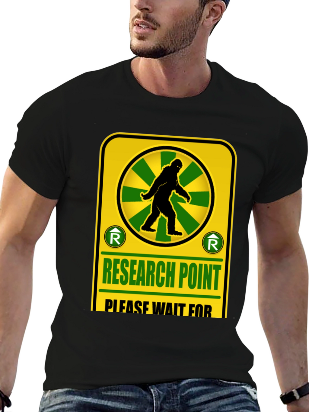 Research Point Bigfoot T-Shirt Novelty Design