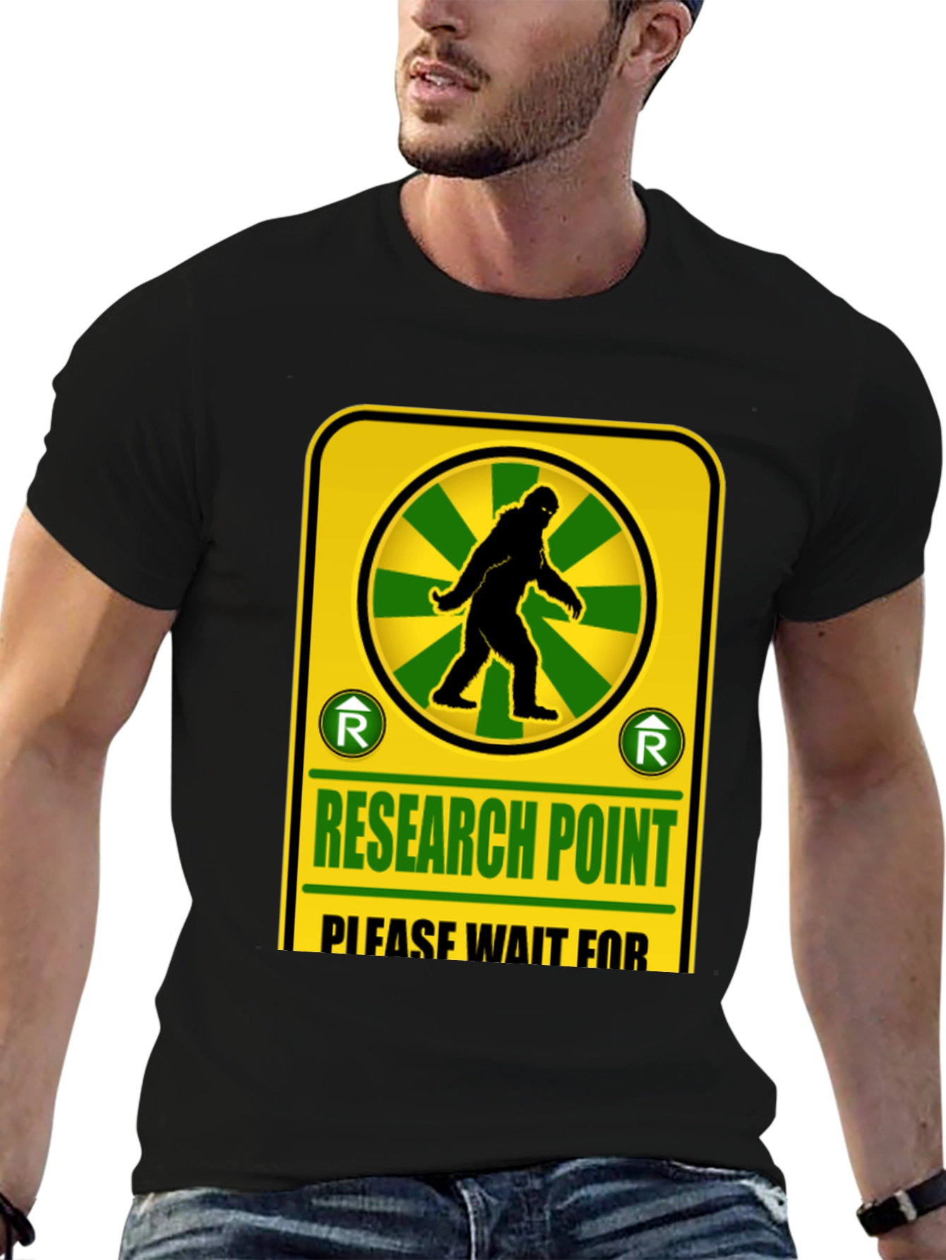 Research Point Bigfoot T-Shirt Novelty Design