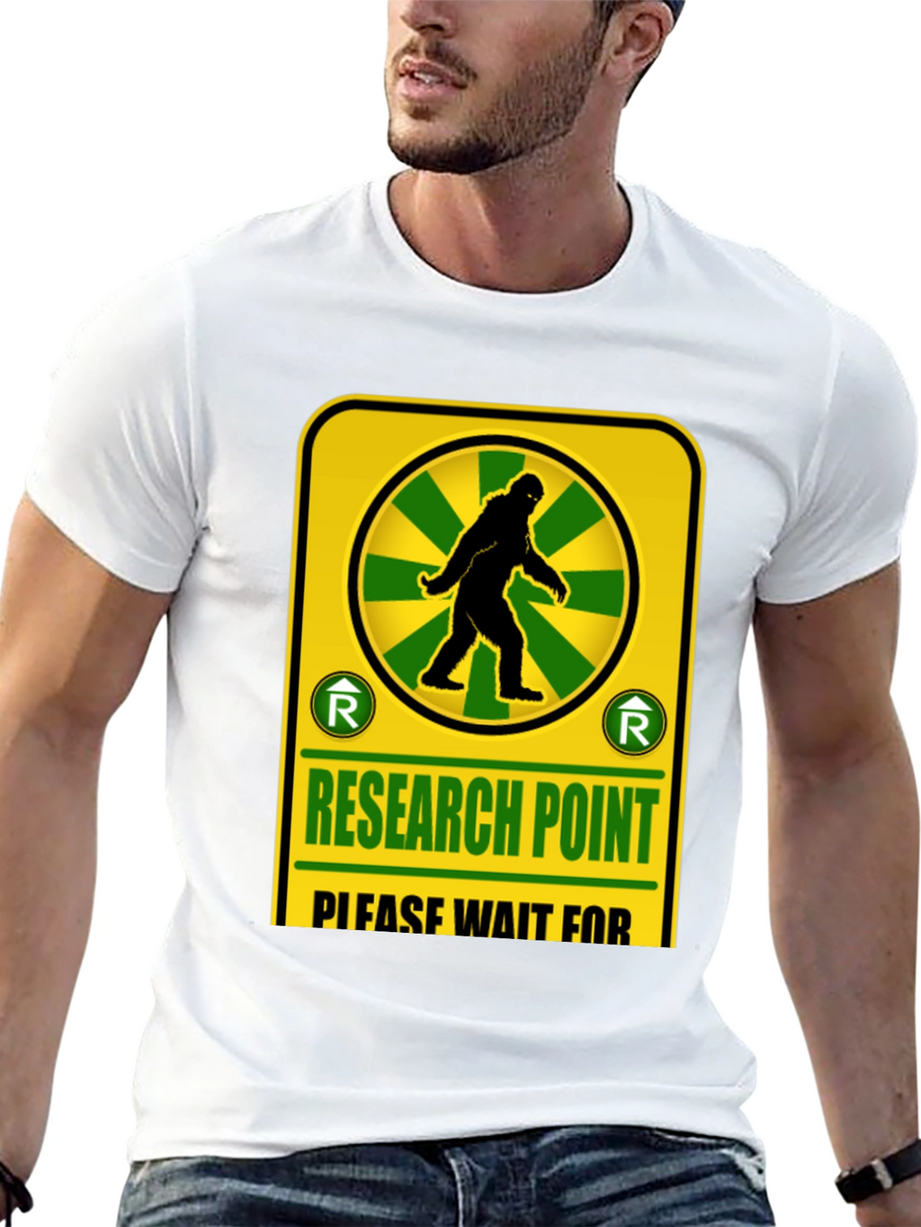 Research Point Bigfoot T-Shirt Novelty Design