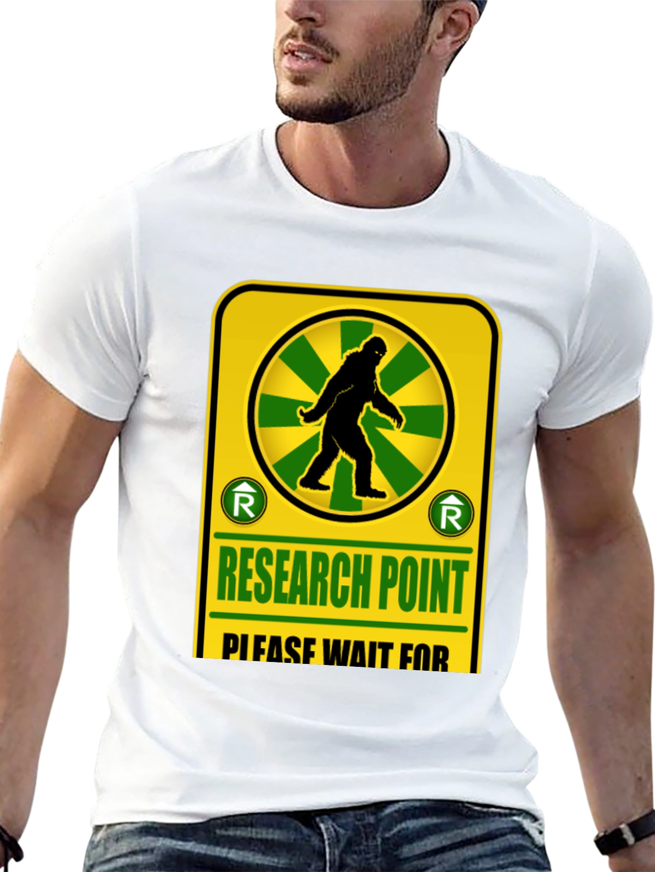 Research Point Bigfoot T-Shirt Novelty Design
